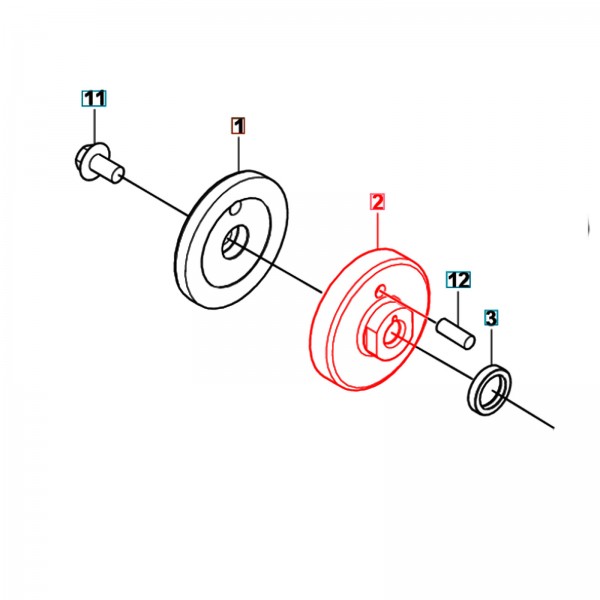 Husqvarna Consrtruction 529716101 Flange Inner 100 MM With Pin	