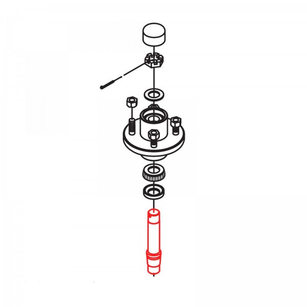 Husqvarna Construction 540071201 Axle, Rear Pivot 