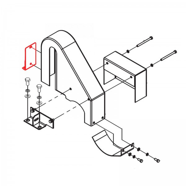 Husqvarna Construction 541208475 Angle, Belt Guard Mt - 60” 