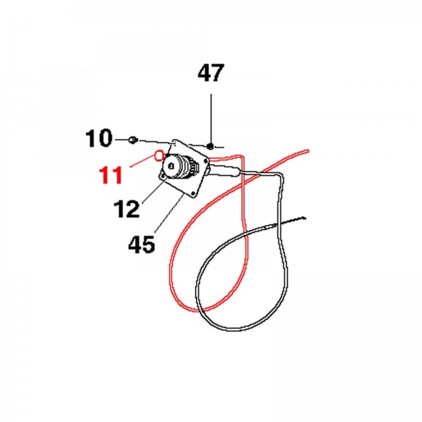 Husqvarna Construction 542160409 CABLE, CHOKE 