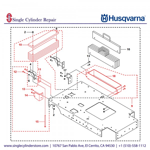 Husqvarna KIT, WEIGHT 3-BAR, 105LBS 542198022