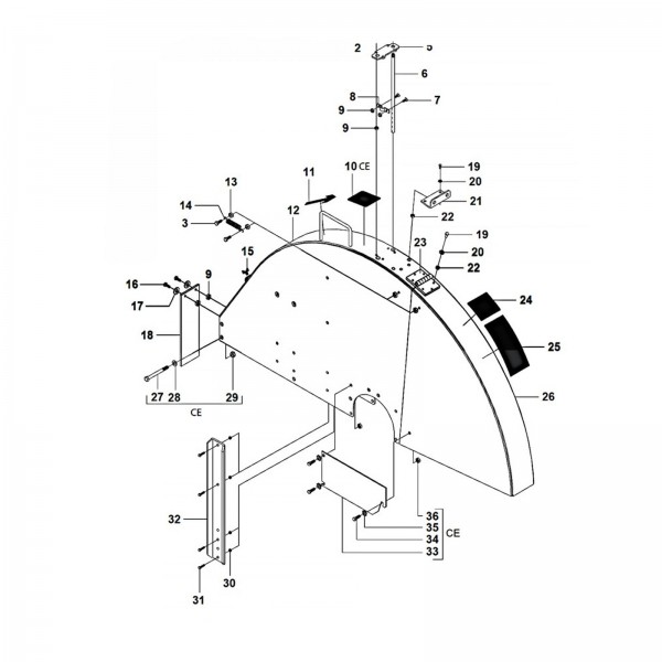 Husqvarna Construction 542203331 Blade Guard 48"