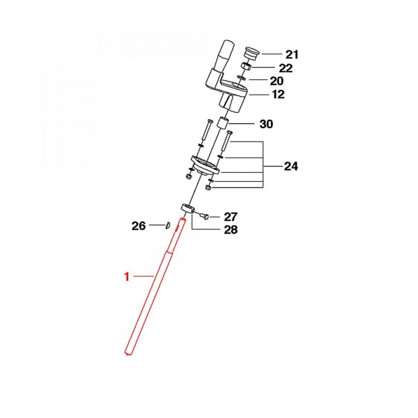 Husqvarna Construction 542204114 SCREW, .625-8 ACME THREAD, B/O 