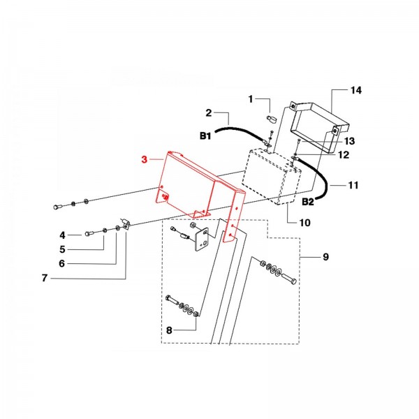 Husqvarna Construction 542204176 BRACE, TANK