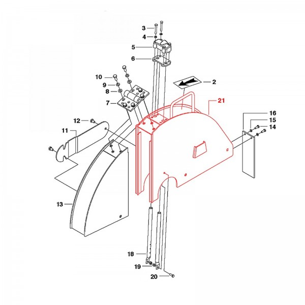 Husqvarna Construction 542204192 Blade Guard, 24" Rear