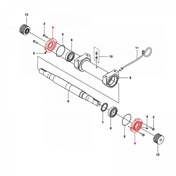 Husqvarna Construction 579177201 COVER SHAFT HOUSE END 