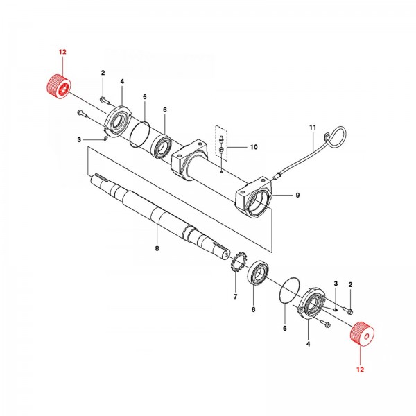 Husqvarna Construction 581108401 Pulley Blade Shaft 106mm 