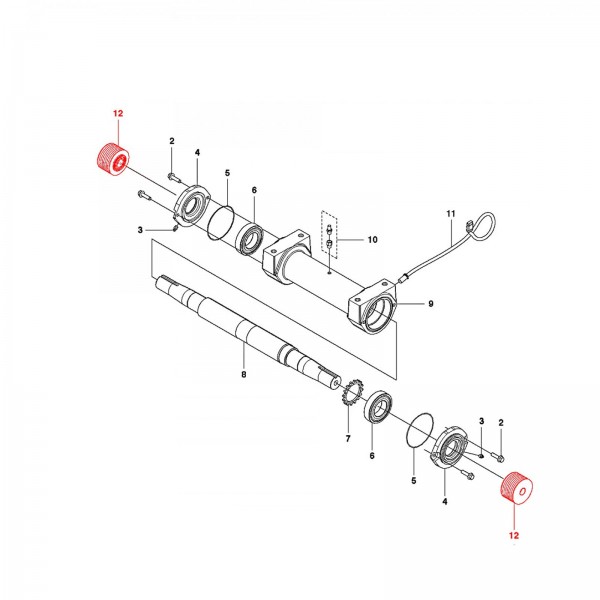 Husqvarna Construction 581108403 Pulley, Blade Shaft, 122mm 