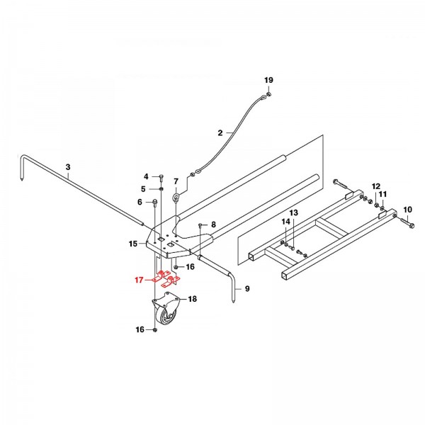 Husqvarna Construction 581222501 BRACKET ROD HOLDER