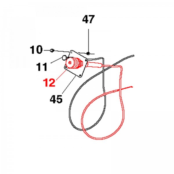 Husqvarna Construction 582068801 CABLE, VERNIER CONTROL 