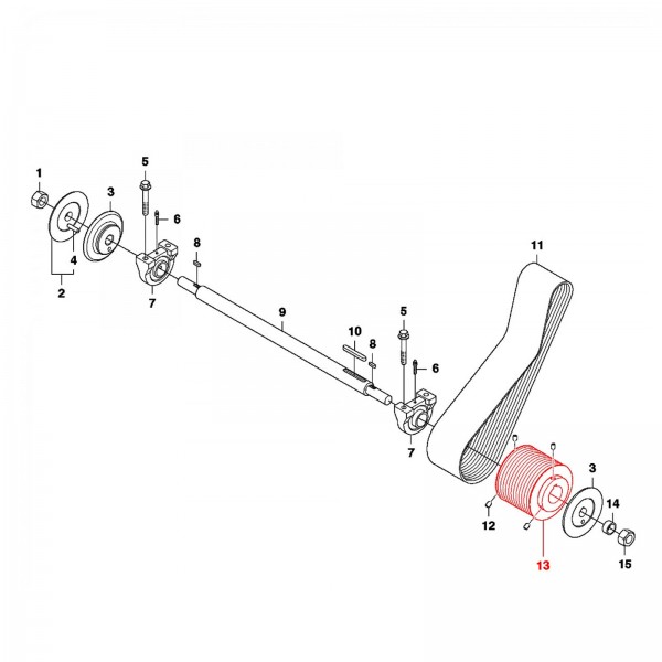 Husqvarna Construction 582138201 PULLEY, BLADE SHAFT 90mm 