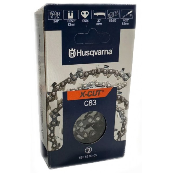 Husqvarna 585550005 32" / 105DL X-CUT C83, 3/8" pitch, .050 gauge Chain