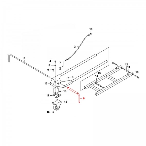 Husqvarna Construction 585891501 POINTER EXTENSION WELD ASSY