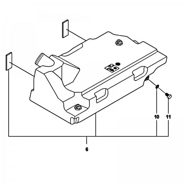 Husqvarna Construction  586071401 FUEL TANK ASSY w/RUBBER FS7000