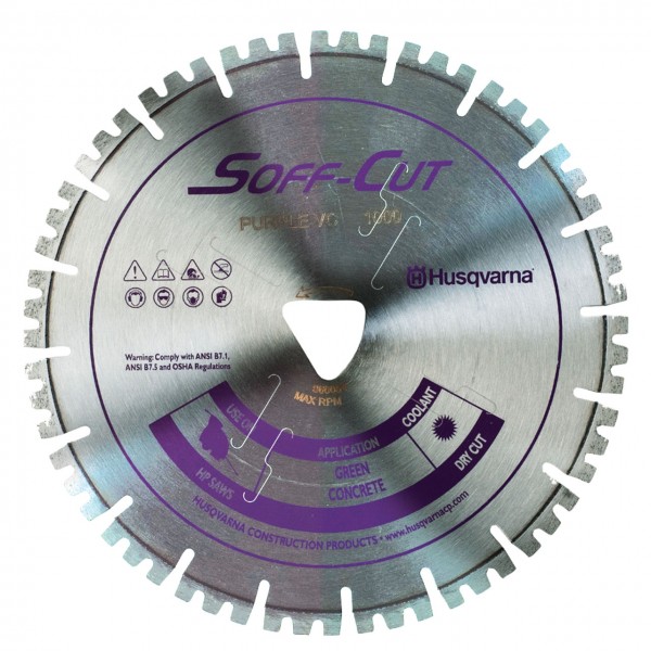 Husqvarna 589770401 Soff-Cut VC6-1000 Vari-Cut Purple 6in x .100 Diamond Blade (10 Pack)