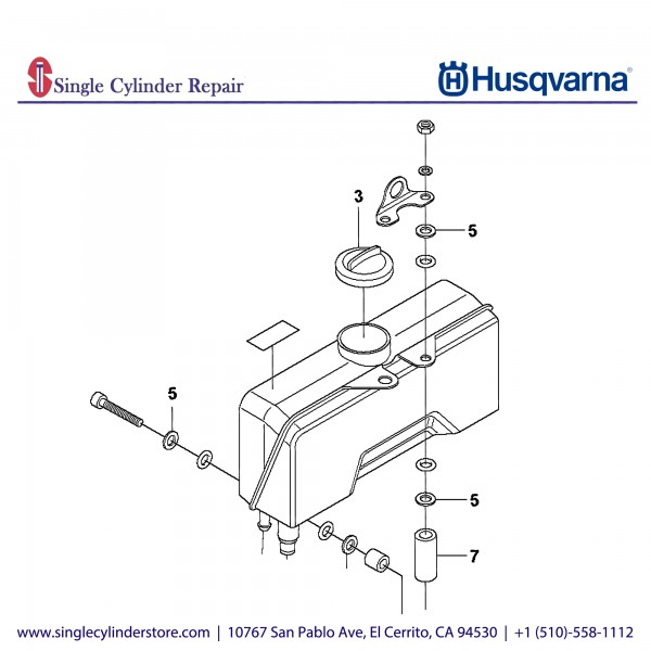 Husqvarna Fuel tank, complete 594207701