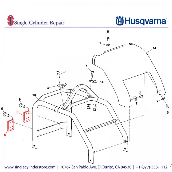 Husqvarna 594446801 HINGE