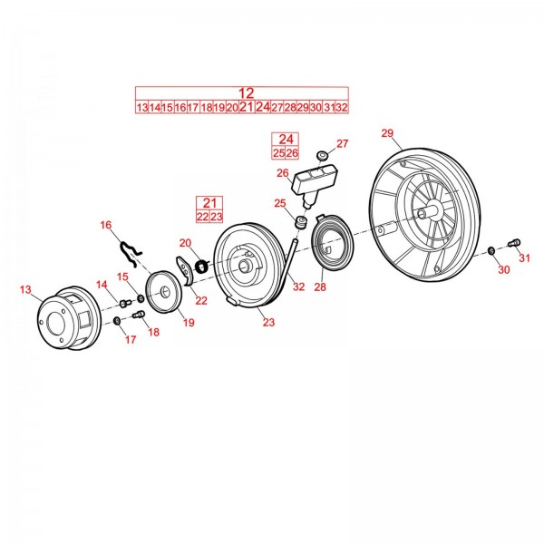 Husqvarna Construction 594568401 RECOIL STARTER CPL