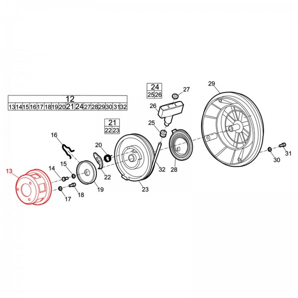 Husqvarna Construction 594569901 STARTING PULLEY