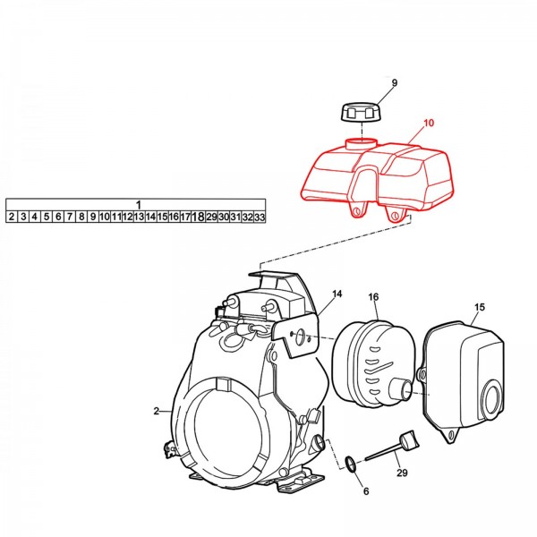 Husqvarna Construction 594596301 Fuel Tank