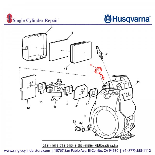 HusqvarnaConstruction 594600801 Insulator Carburetor