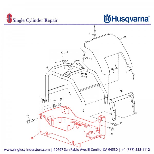 Husqvarna 594756701 Engine Plate