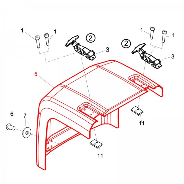 Husqvarna Construction 594957801 Front Hood