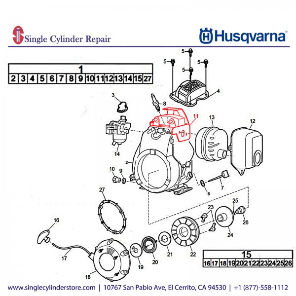 Husqvarna Construction 595372401 GASKET MUFFLER