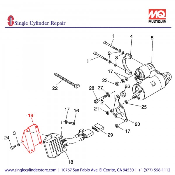 Multiquip 01663000 Support