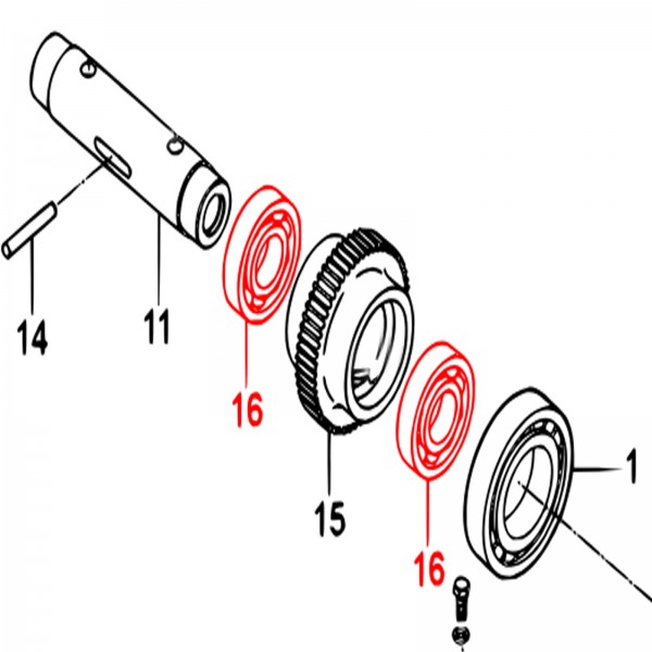 Multiquip 040006911 Bearing MVH-304D, 502DS6911