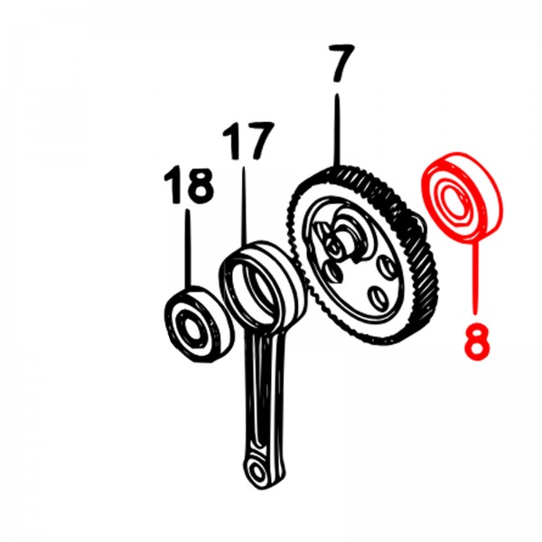 Multiquip 041006305 Bearing, 6305z