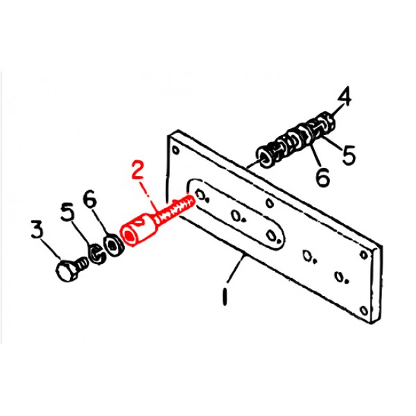 Multiquip 0801831704A BoltOutputTerm40SSAI,45SSIU45SSI (JP)