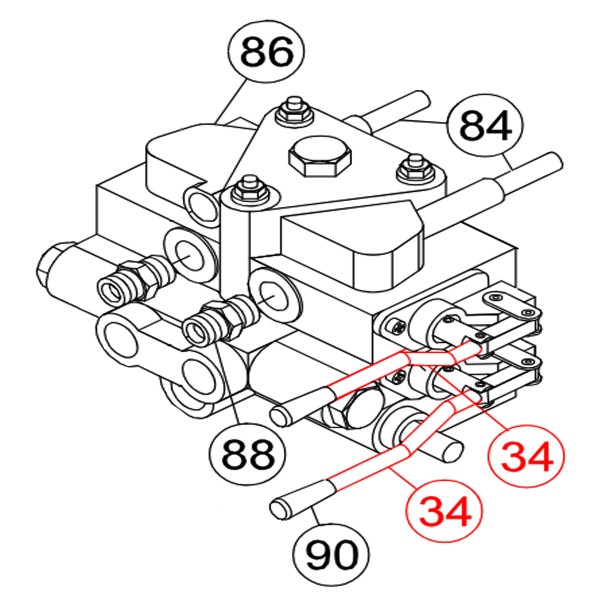 Multiquip 13225 Handle, Drive Valve Control