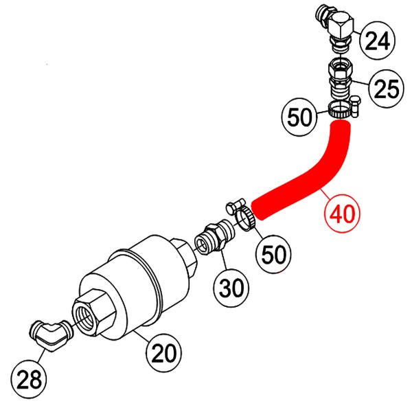 Multiquip 13380 Hose, 3/4id X 18-1/2 Sae100r4