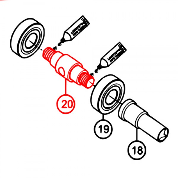 Multiquip 14477 Pulley Shaft Center