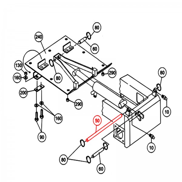 Multiquip 18129 Pin Tub Frame Cross WPB16