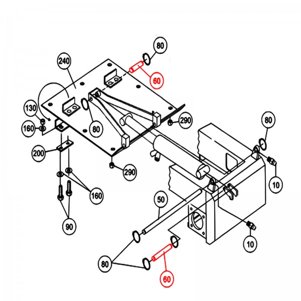 Multiquip 18130 Pin, Hopper Dump Cylinder WPB16