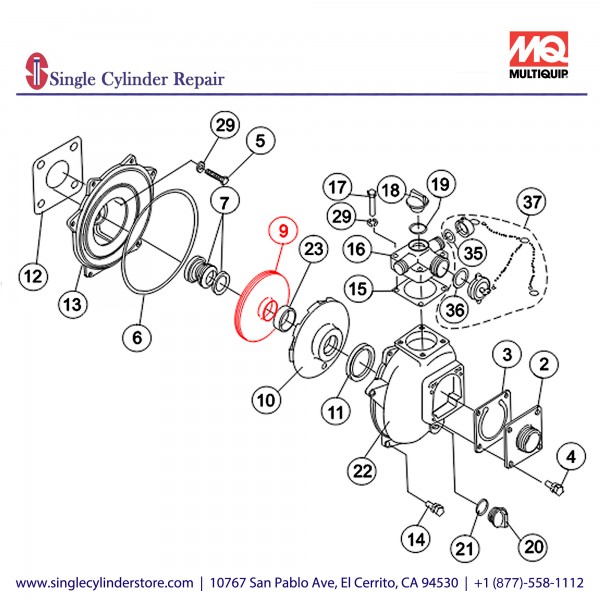 Multiquip 1814060031 Impeller QP-205S