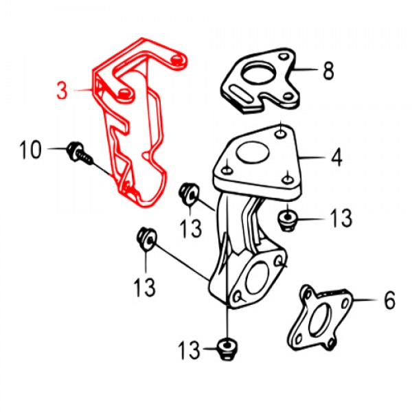 Multiquip 18323ZE2W00 Protector Exhaust Pipe GX240K1HC-3678786