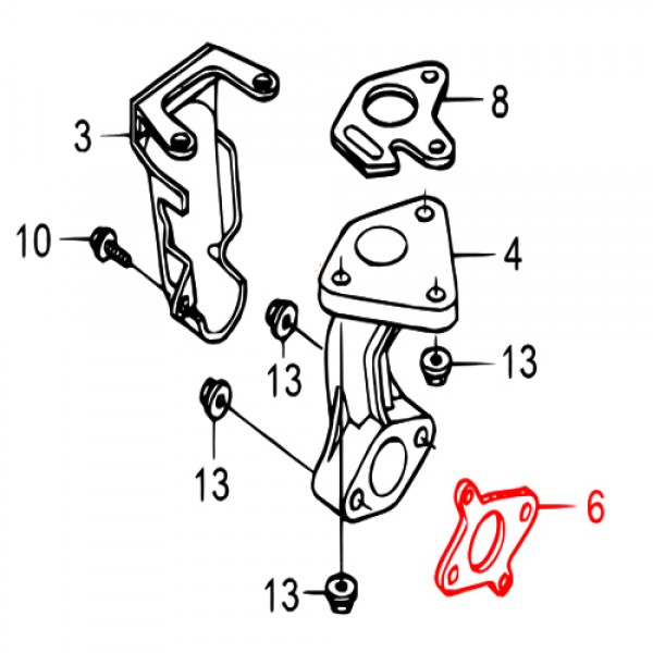 Multiquip 18333Z1C801 Gasket, Exhaust Pipe GX270UT2SMXC