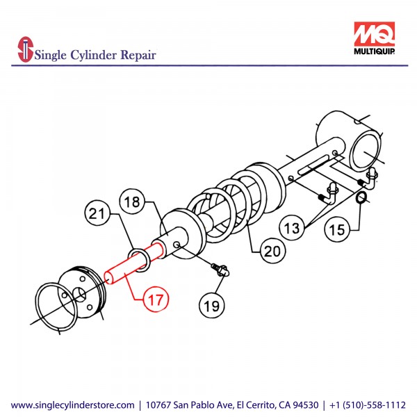 Multiquip EM14335 Piston Rod C30HD