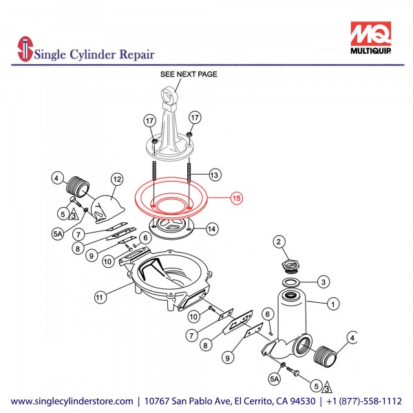 Multiquip 2022331 Diaphragm 