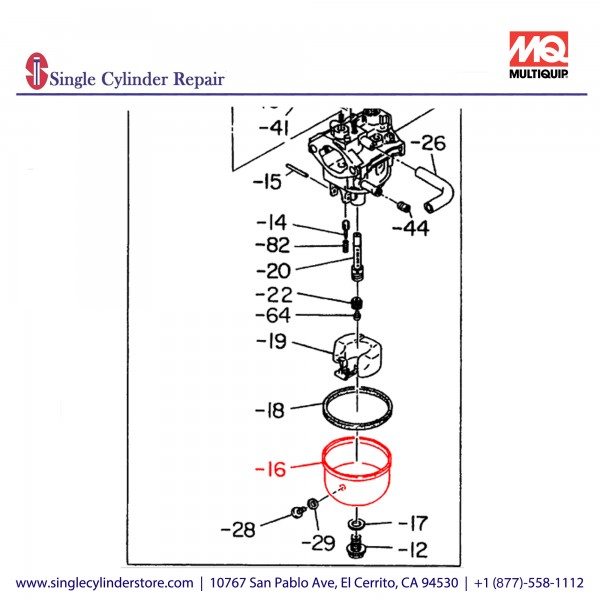 Multiquip 2366255208 Float Chamberbody EH12-2DRammer