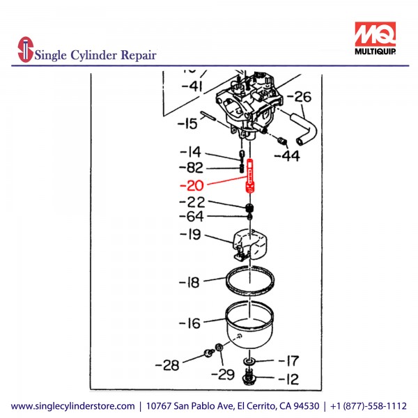 Multiquip 2526244008 Nozzle Main EH12-2