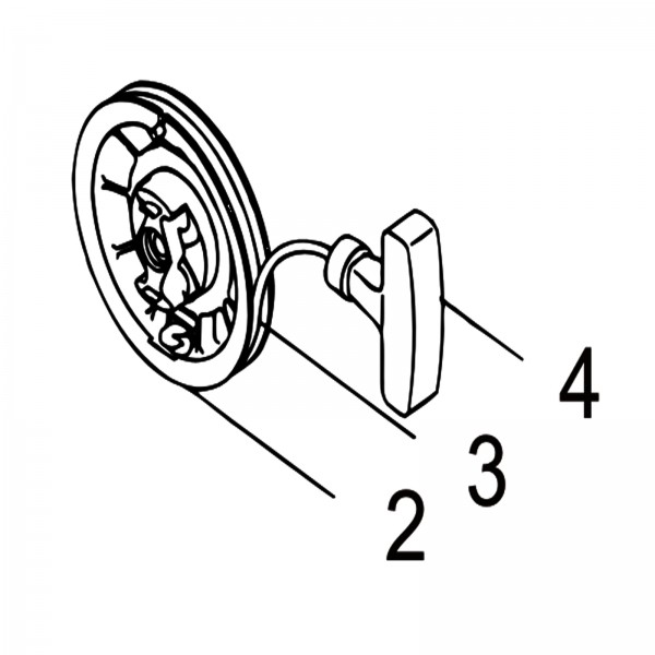 Multiquip Combo Reel, Starter, Starter Knob 2745012018