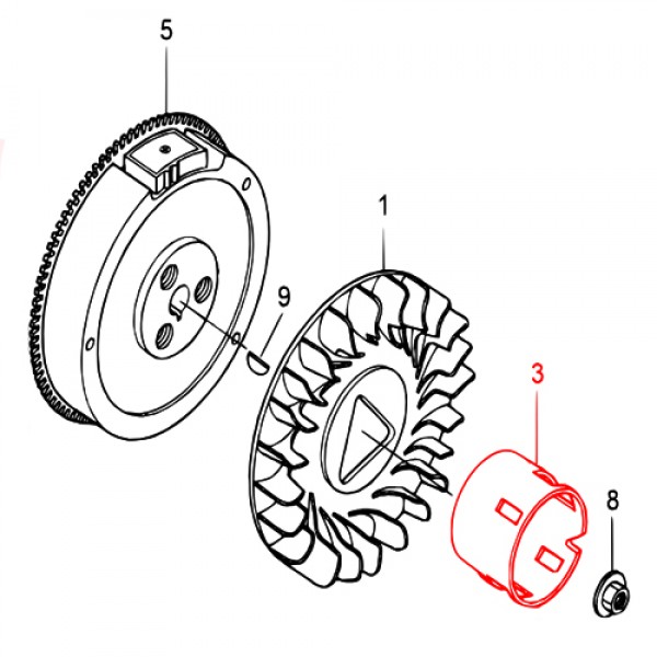 Multiquip 28451ZE2W01 Pulley Starter GX240K1 HC-3678943