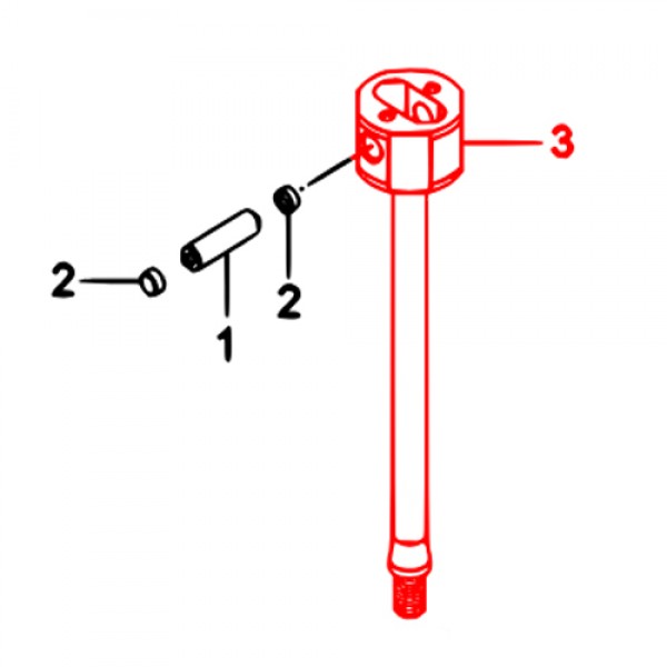 Multiquip 305337982 Piston Rod (M14)/MTR-35