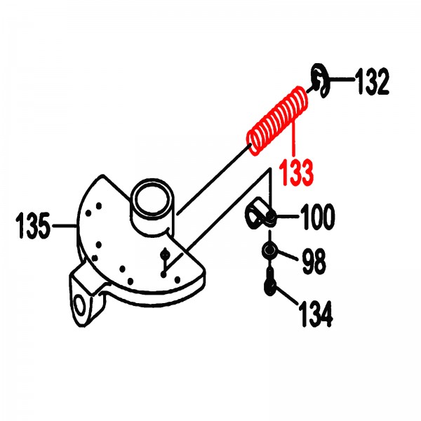 Multiquip 4007030 Spring, Coil MB25A