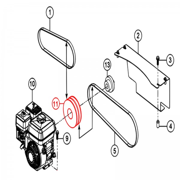 Multiquip 49293 Pulley Type H Bushing