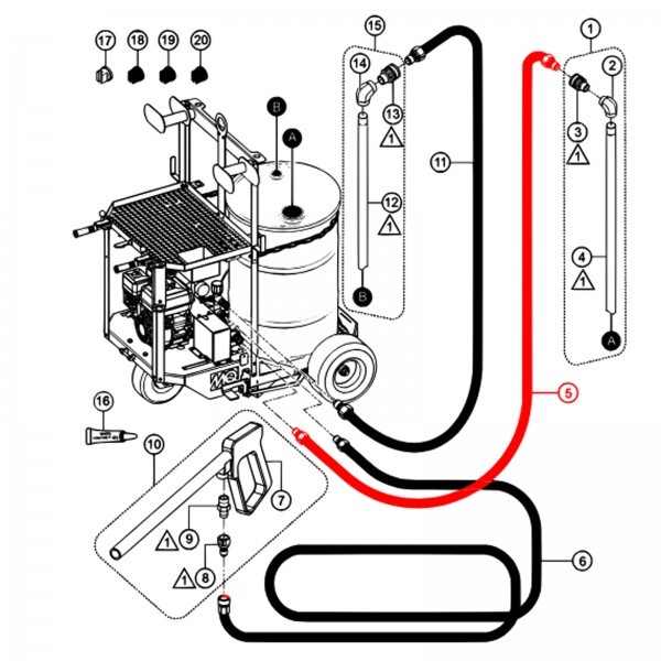 Multiquip 49307 Hose 5' X 3/4" Suction Assy